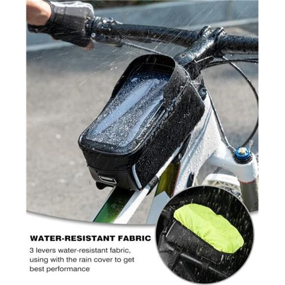 Bike/Bicycle Phone Front Frame Bag, Waterproof, Tube Bag,Cycling Pouch - Picture 4 of 7